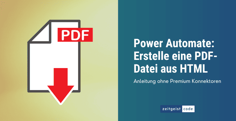 power automate Create A PDF File From HTML